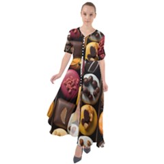 Chocolate Candy Candy Box Gift Cashier Decoration Chocolatier Art Handmade Food Cooking Waist Tie Boho Maxi Dress