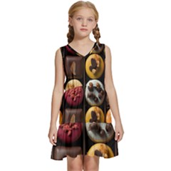 Chocolate Candy Candy Box Gift Cashier Decoration Chocolatier Art Handmade Food Cooking Kids  Sleeveless Tiered Mini Dress