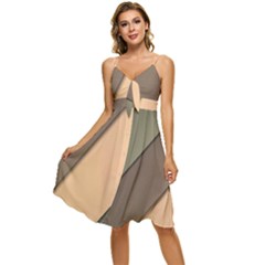Abstract Texture, Retro Backgrounds Sleeveless Tie Front Chiffon Dress