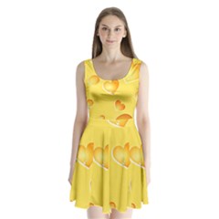 Cheese Texture, Macro, Food Textures, Slices Of Cheese Split Back Mini Dress 