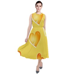 Cheese Texture, Macro, Food Textures, Slices Of Cheese Round Neck Boho Dress