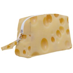 Cheese Texture, Yellow Cheese Background Wristlet Pouch Bag (large)