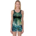 Trees Forest Mystical Forest Background Landscape Nature One Piece Boyleg Swimsuit View1