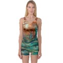 Trees Tree Forest Mystical Forest Nature Junk Journal Scrapbooking Landscape Nature One Piece Boyleg Swimsuit View1
