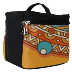 Mandala Orange Make Up Travel Bag (small) by goljakoff
