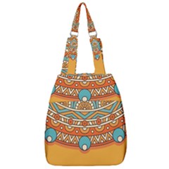 Mandala Orange Center Zip Backpack by goljakoff