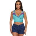 Mandala blue Women s Sleeveless Wrap Top View1