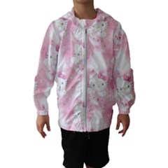 Hello Kitty Pattern, Hello Kitty, Child, White, Cat, Pink, Animal Kids  Hooded Windbreaker