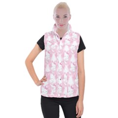 Hello Kitty Pattern, Hello Kitty, Child, White, Cat, Pink, Animal Women s Button Up Vest