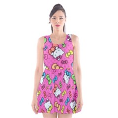 Hello Kitty, Cute, Pattern Scoop Neck Skater Dress