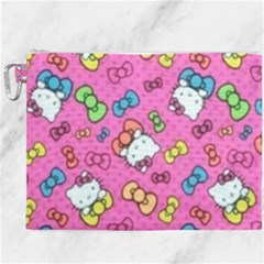 Hello Kitty, Cute, Pattern Canvas Cosmetic Bag (xxxl)