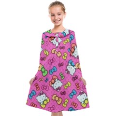 Hello Kitty, Cute, Pattern Kids  Midi Sailor Dress