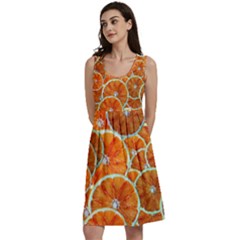 Oranges Patterns Tropical Fruits, Citrus Fruits Classic Skater Dress