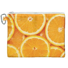 Oranges Textures, Close-up, Tropical Fruits, Citrus Fruits, Fruits Canvas Cosmetic Bag (xxl)