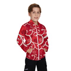 Patterns, Corazones, Texture, Red, Kids  Windbreaker