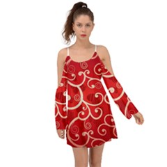 Patterns, Corazones, Texture, Red, Boho Dress