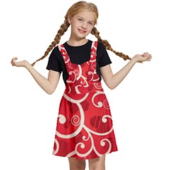 Patterns, Corazones, Texture, Red, Kids  Apron Dress