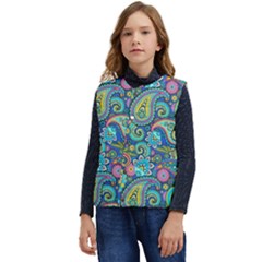 Patterns, Green Background, Texture Kid s Button Up Puffer Vest	