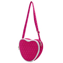 Pink Pattern, Abstract, Background, Bright, Desenho Heart Shoulder Bag