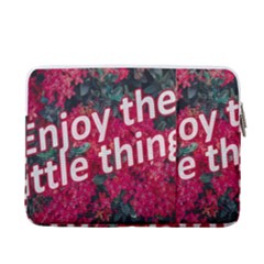 Indulge In Life s Small Pleasures  13  Vertical Laptop Sleeve Case With Pocket by dflcprintsclothing