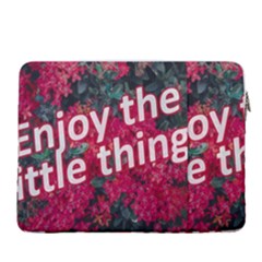 Indulge In Life s Small Pleasures  16  Vertical Laptop Sleeve Case With Pocket by dflcprintsclothing