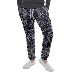 Rebel Life: Typography Black And White Pattern Men s Jogger Sweatpants