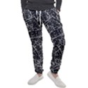 Rebel Life: Typography Black and White Pattern Men s Jogger Sweatpants View1