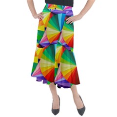 Bring Colors To Your Day Midi Mermaid Skirt by elizah032470