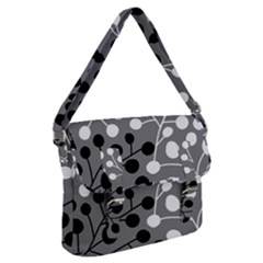 Abstract Nature Black White Buckle Messenger Bag by Maspions