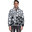 Abstract Nature Black White Men s Puffer Bubble Jacket Coat View1