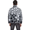 Abstract Nature Black White Men s Puffer Bubble Jacket Coat View4