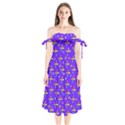 Abstract Background Cross Hashtag Shoulder Tie Bardot Midi Dress View1
