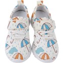 Rain Umbrella Pattern Water Kids  Velcro Strap Shoes View1