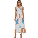 Rain Umbrella Pattern Water V-Neck Sleeveless Loose Fit Overalls View1