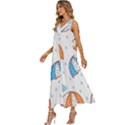 Rain Umbrella Pattern Water V-Neck Sleeveless Loose Fit Overalls View2