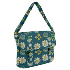 Drawing Flowers Meadow White Buckle Messenger Bag by Maspions