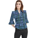 Fish Pike Pond Lake River Animal Loose Horn Sleeve Chiffon Blouse View1