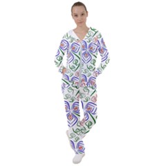 Bloom Nature Plant Pattern Women s Tracksuit by Maspions
