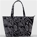 Leaves Flora Black White Nature Back Pocket Shoulder Bag  View1