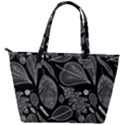 Leaves Flora Black White Nature Back Pocket Shoulder Bag  View2