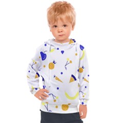 Pattern-fruit-apples-green Kids  Hooded Pullover by Maspions