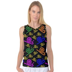 Pattern-repetition-snail-blue Women s Basketball Tank Top
