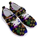Pattern-repetition-snail-blue Women s Velcro Strap Shoes View3