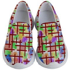 Pattern-repetition-bars-colors Kids Lightweight Slip Ons