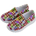 Pattern-repetition-bars-colors Kids Lightweight Slip Ons View2