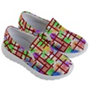 Pattern-repetition-bars-colors Kids Lightweight Slip Ons View3