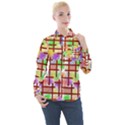 Pattern-repetition-bars-colors Women s Long Sleeve Pocket Shirt View1