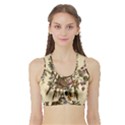 Vintage-antique-plate-china Sports Bra with Border View1