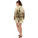 Vintage-antique-plate-china Long Sleeve Kimono View2