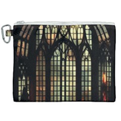 Stained Glass Window Gothic Canvas Cosmetic Bag (xxl) by Maspions